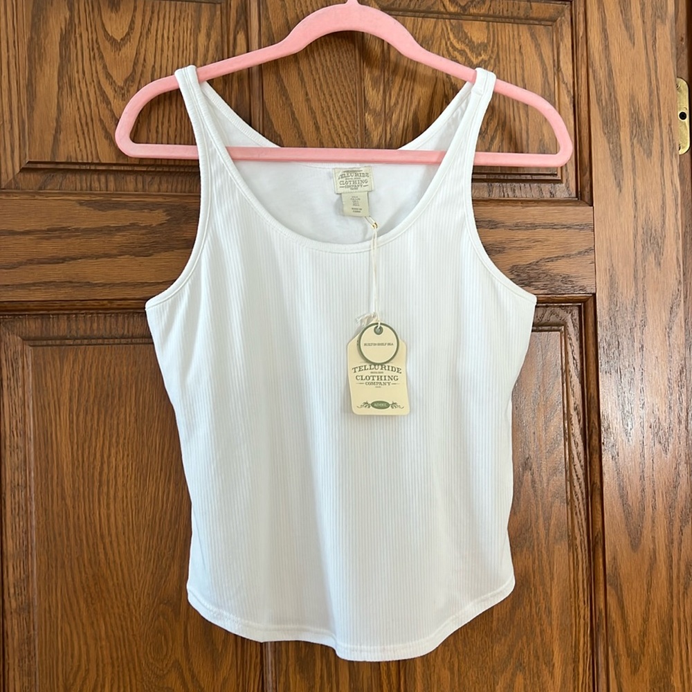 Telluride 🌟HP🌟 White Fitted Large Tank Top NWT